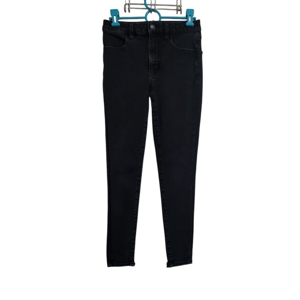 American Eagle Black High Waisted Skinny Jeans Women's Size 2 Short Denim G20